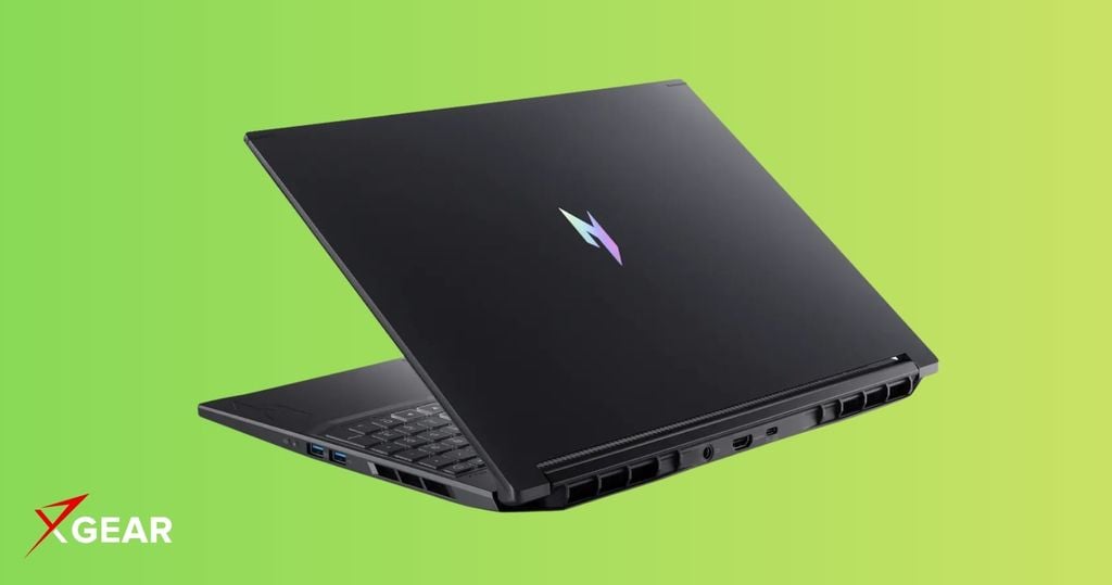 Acer Gaming Nitro V 16S AI ProPanel thiết kế vỏ kim loại và hệ thống quạt kép mát mẻ