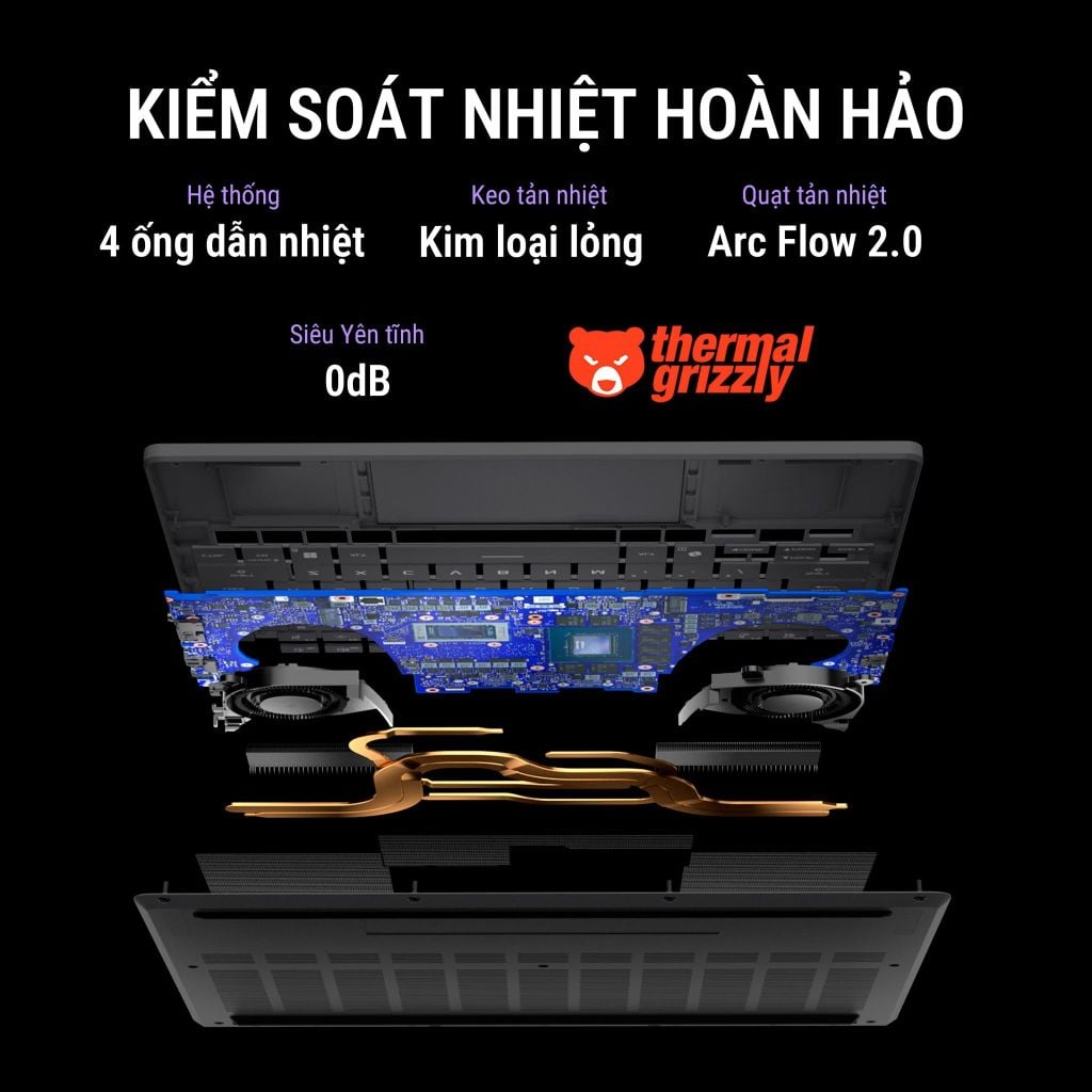 ASUS ROG Zephyrus G14 GA403WP-QS045WS tản nhiệt bằng công nghệ ROG Intelligent Cooling