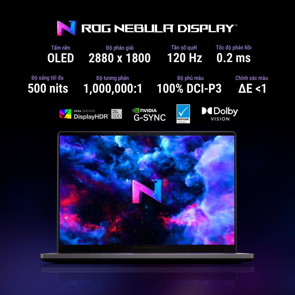 ASUS ROG Zephyrus G14 GA403WP-QS045WS màn hình 3K OLED 1 tỷ màu