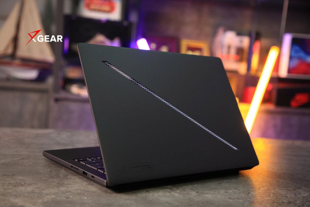 laptop gaming asus rog zephyrus g14 gu405ar sy016w góc nghiêng