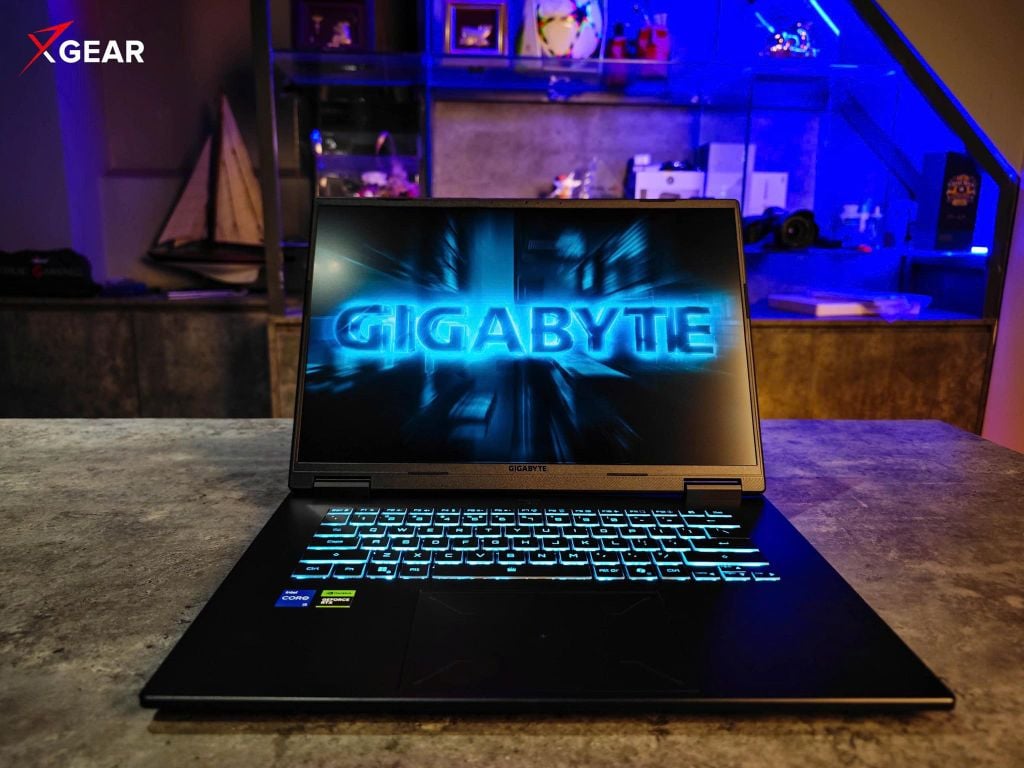 màn hình Gigabyte A16 CVHI3VNC94SH sáng sắc nét đi kèm với phần mềm bảo vệ mắt