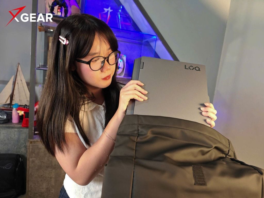 thiết kế lenovo loq 15irx10 83je00pevn gọn gàng linh hoạt tiện di chuyển