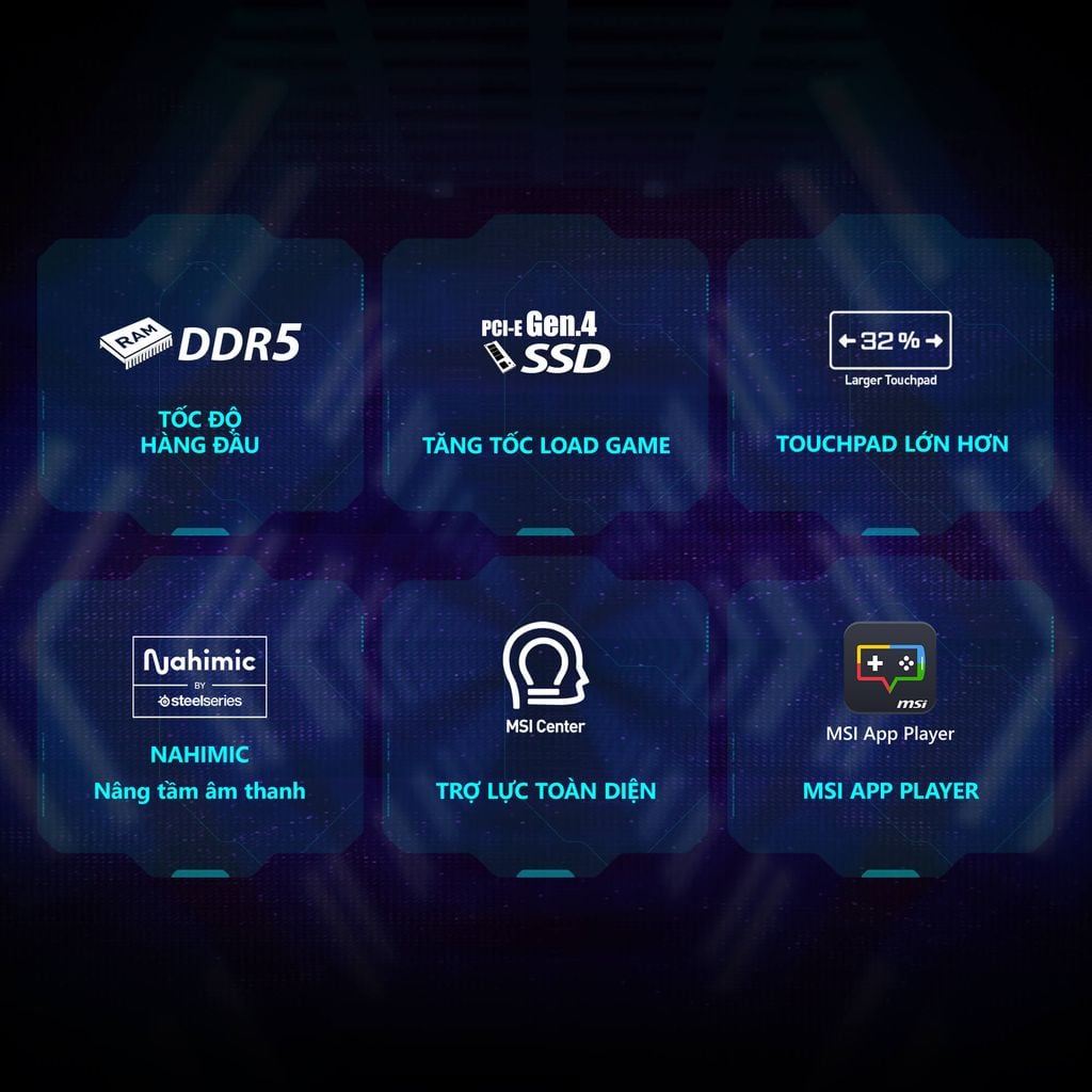 MSI Cyborg 15 A13VEK 2089VN ram ddr5 tốc độ cao