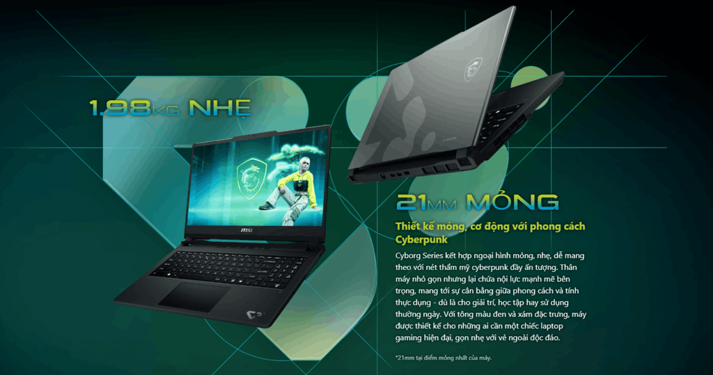 Laptop Gaming MSI Cyborg 15 C13WEO 417VN