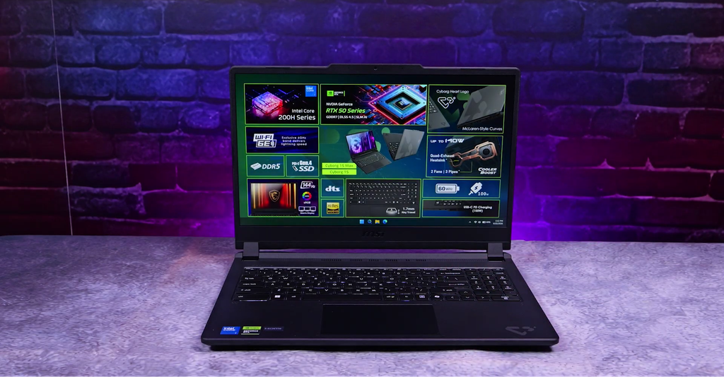 laptop gaming msi cyborg 15 max c13we 422vn màn hình