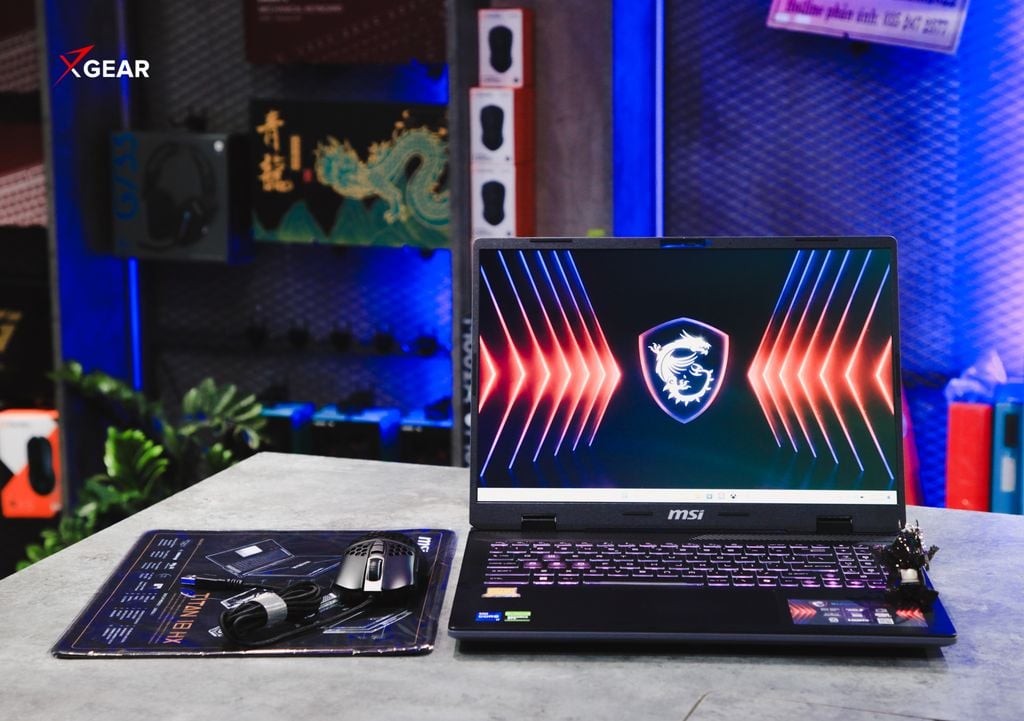 thiết kế hầm hố mang phong cách đặc trưng của laptop Gaming MSI Sword 16 HX B14VEKG 459VN