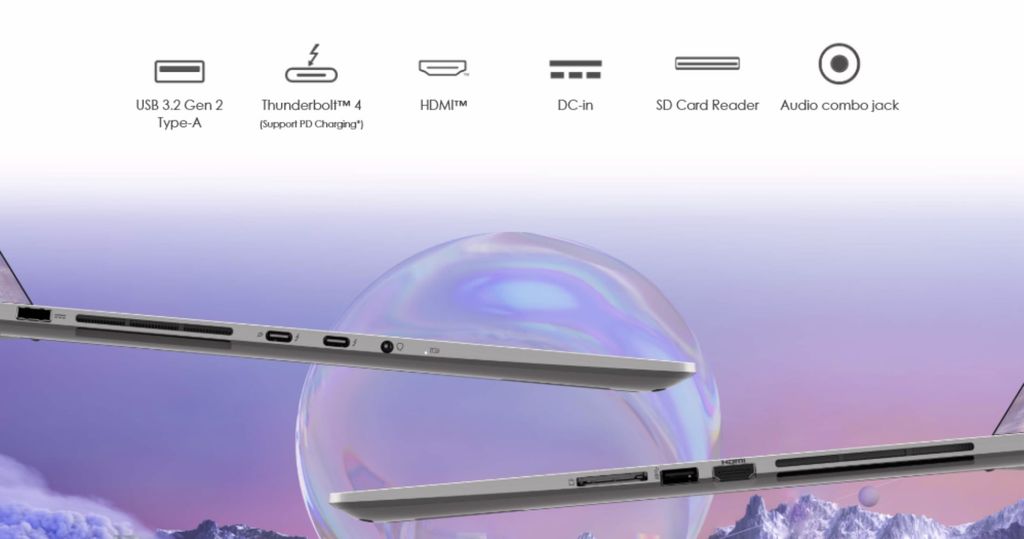 đầy đủ cổng kết nối ở 2 mặt bên laptop Creator Z17 HX Studio A13VGT 068VN