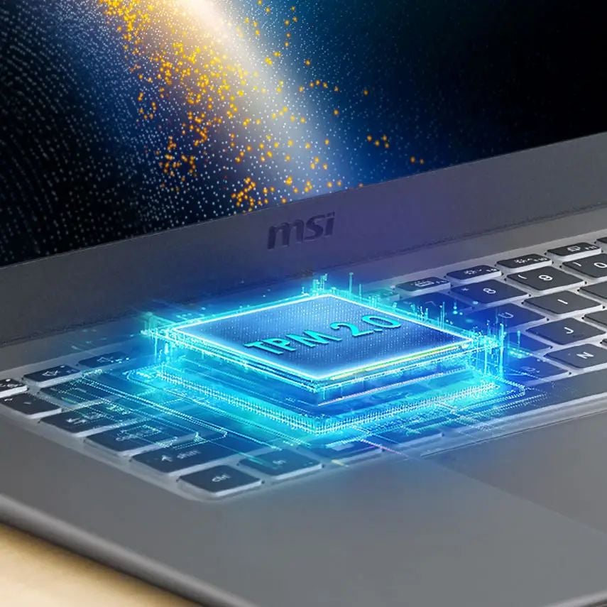 MSI Prestige 14 Flip AI+ D3MTG-021VN bảo mật theo chuẩn quân đội và TPM
