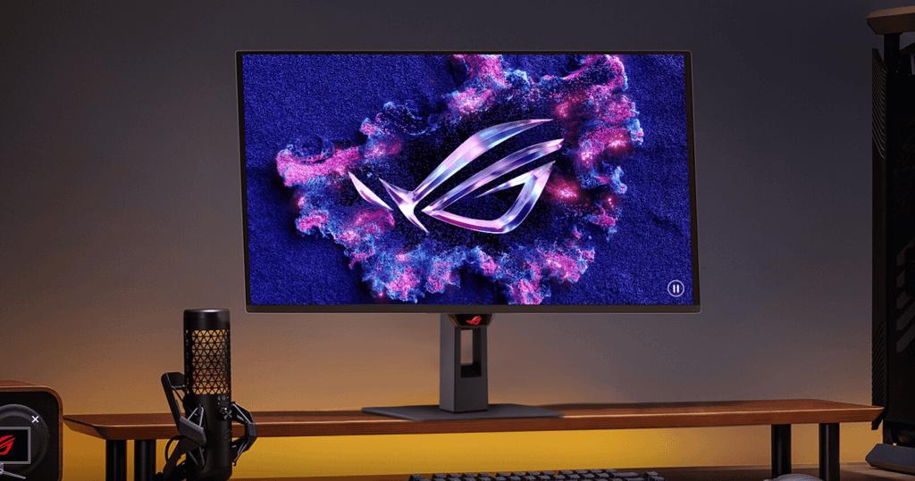 thiết kế gọn gàn màn hình asus rog strix xg27aqdng