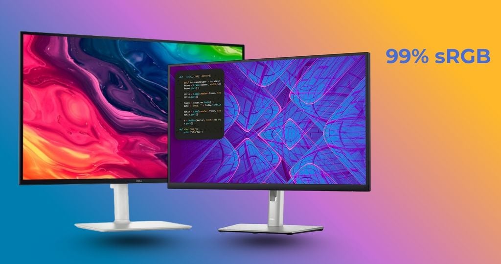 Màn hình Dell sở hữu độ phủ màu lên đến 99% sRGB