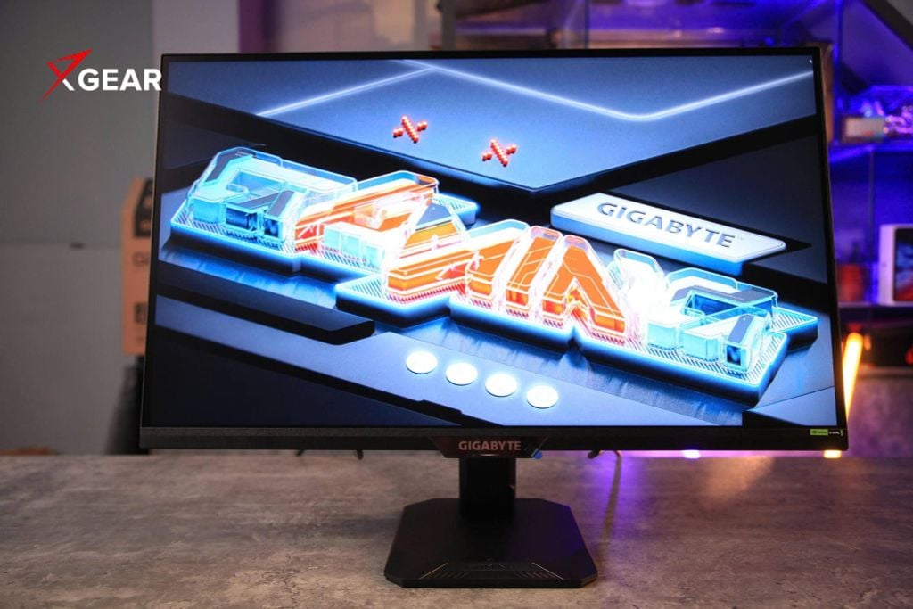 chính diện màn hình gaming gigabyte g27q20t