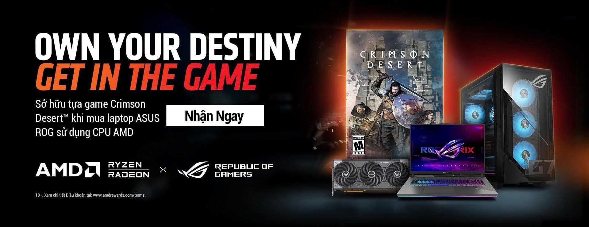 Mua laptop nhận ngay code CRIMSON DESERT