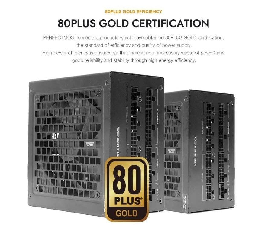 nguon may tinh darkflash pmt1050 gold đạt 80 plus gold