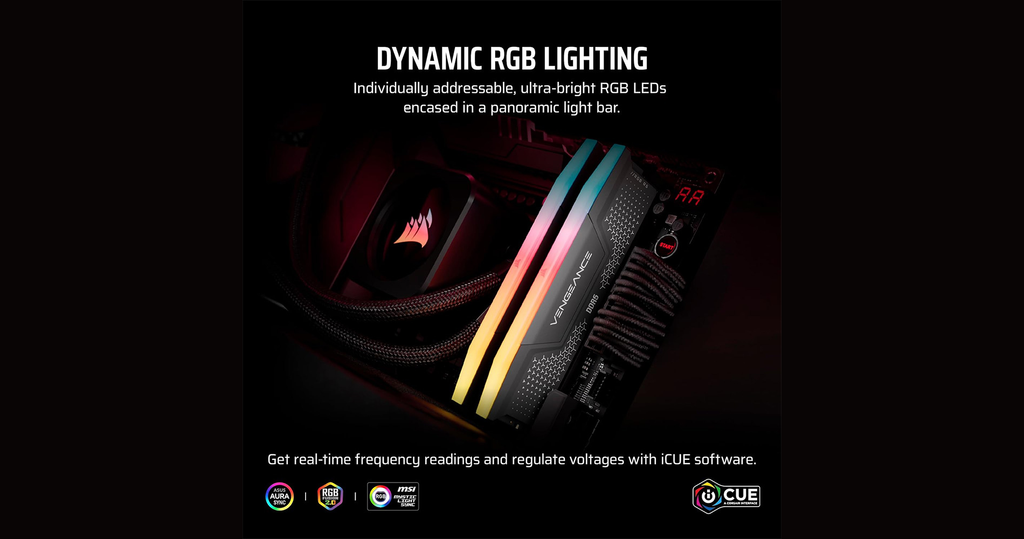 ram pc corsair vengeance rgb 32gb 2x16gb ddr5 6000mhz cmg32gx5m2e6000z36 rgb lighting