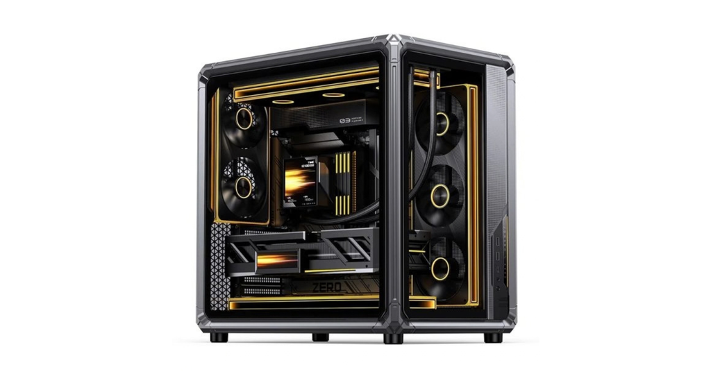 quạt tản nhiệt pc jonsbo ze 360b black trong pc màu đen vàng