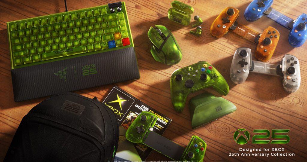 bộ sản phẩm Razer Xbox 25 anniver
