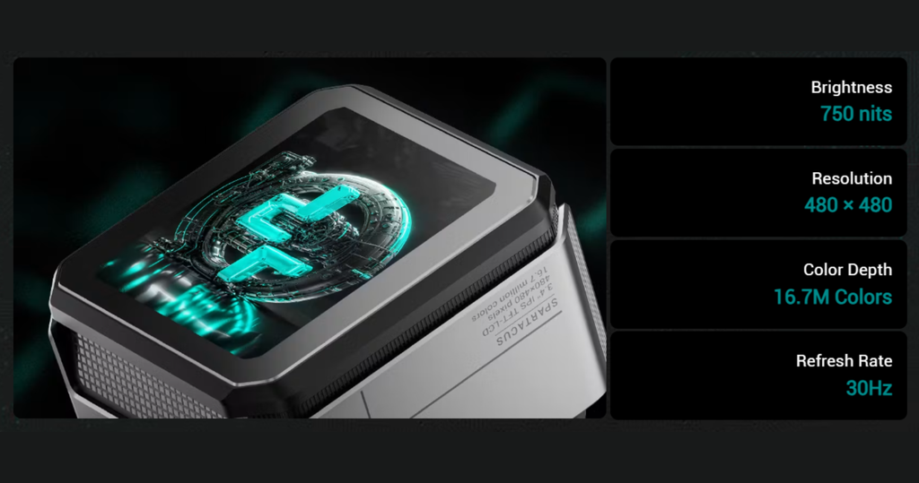thông tin màn hình tnar nhiệt nước deepcool spartacus 360