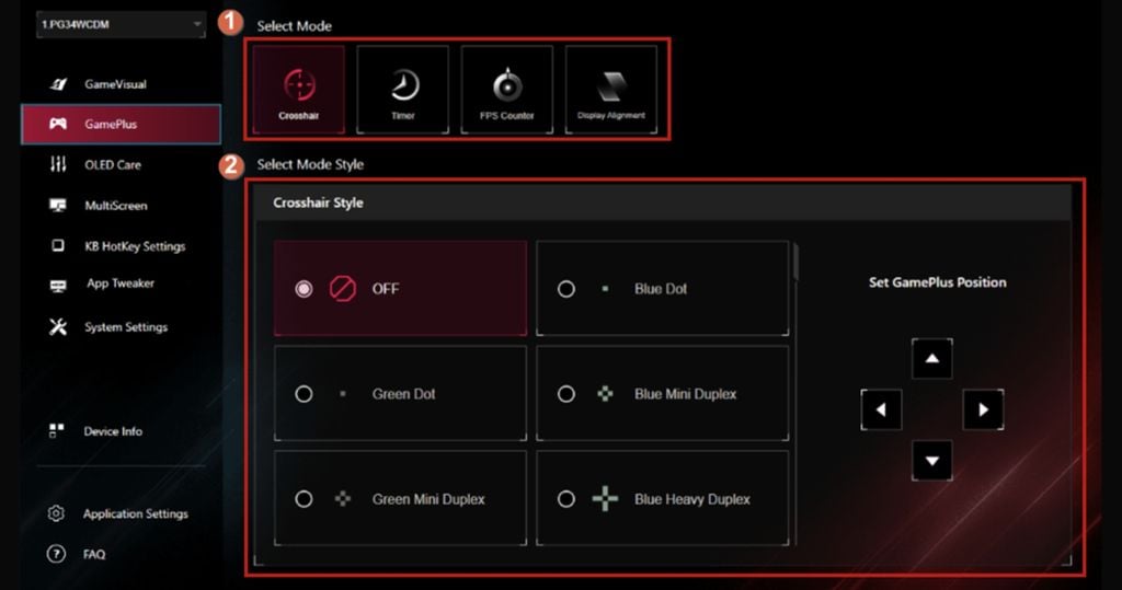 tích hợp DisplayWidget Center điều chỉnh thông minh cho màn hình Asus TUF Gaming VG279QM5A