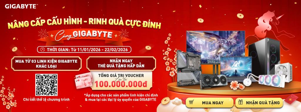 CTKM GIGABYTE  SẮM LAPTOP AI GAMING - BẬT MOOD CỰC ĐỈNH.