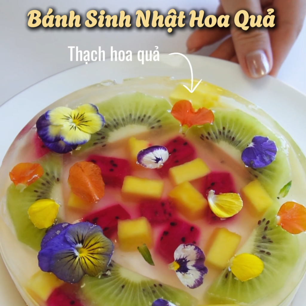 GIÒN RỤM, CHUA THANH, MÁT RƯỢI: TRỌN VẸN “3 TẦNG VỊ” TRONG CHIẾC BÁNH SINH NHẬT HOA QUẢ GIẢI NHIỆT