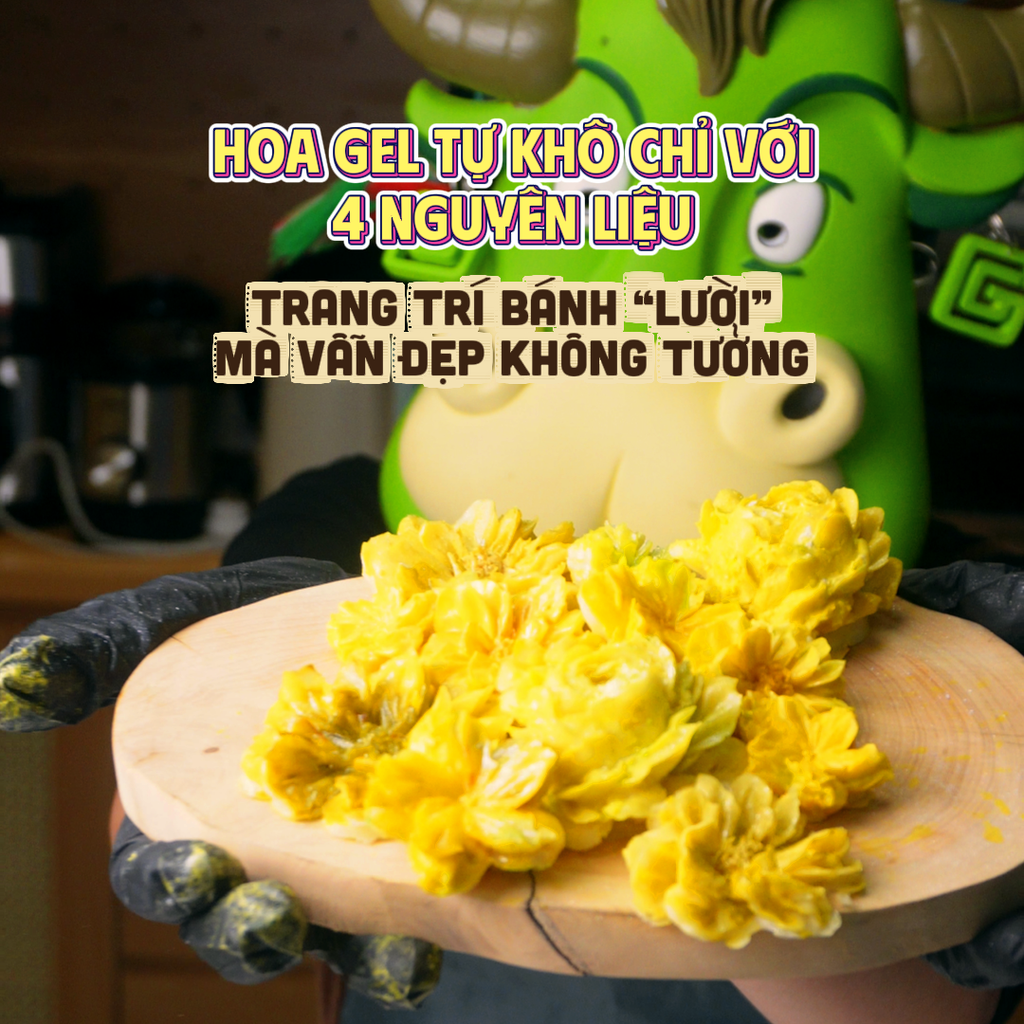 SERIES “TRANG TRÍ BÁNH LỄ HỘI”: HOA GEL “TỰ KHÔ” - BÍ KÍP CỦA CHỦ TIỆM BÁNH HIỆN ĐẠI