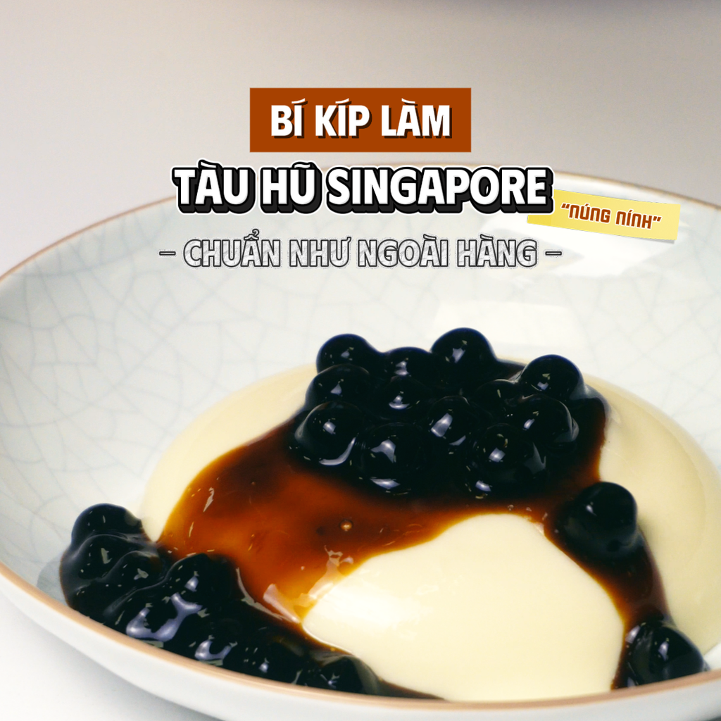 CÁCH LÀM TÀU HŨ SINGAPORE TRÂN CHÂU ĐƯỜNG ĐEN BẰNG GELATIN CỰC ĐƠN GIẢN TẠI NHÀ