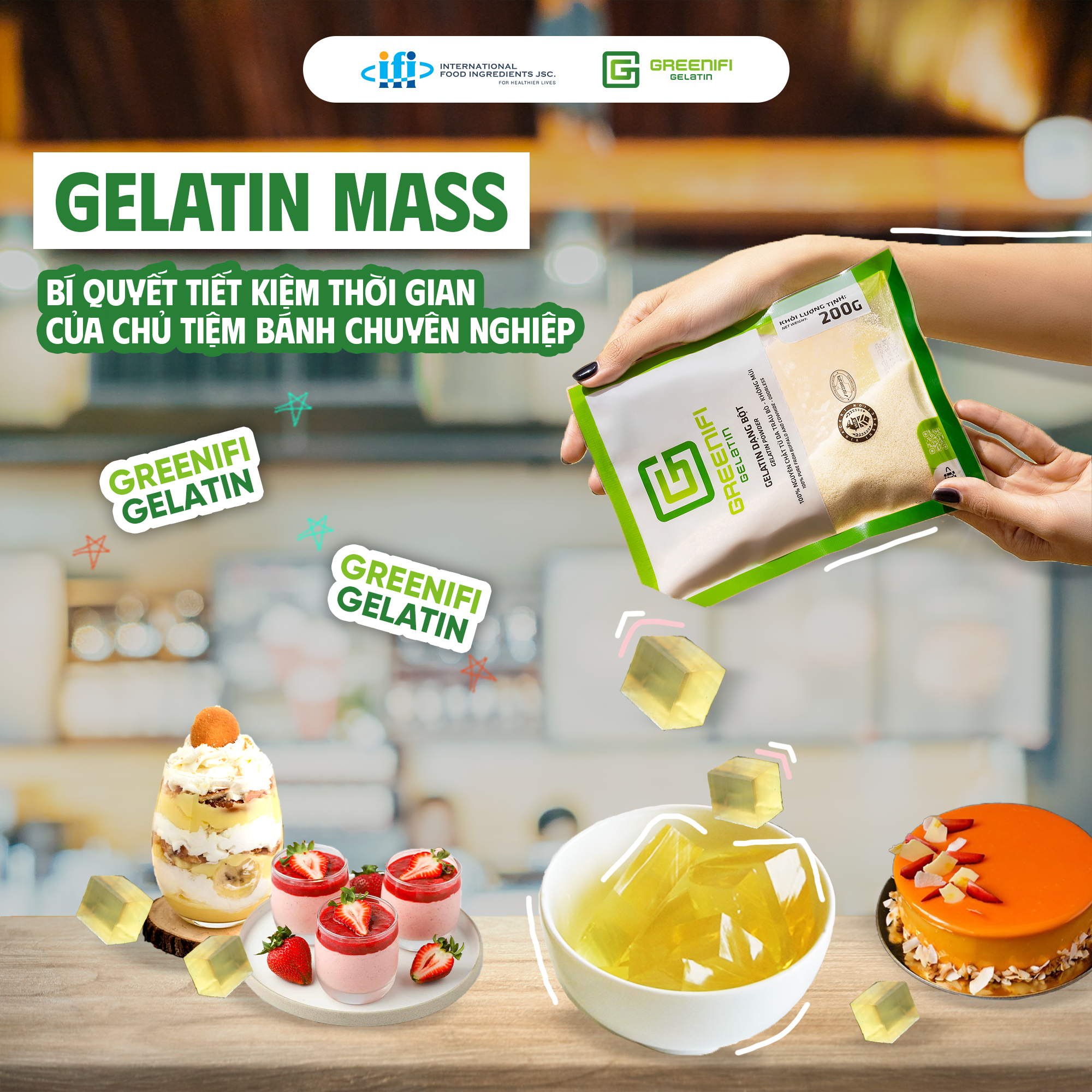 GELATIN MASS – BÍ QUYẾT TIẾT KIỆM THỜI GIAN CHO CÁC CHỦ TIỆM BÁNH CHUYÊN NGHIỆP
