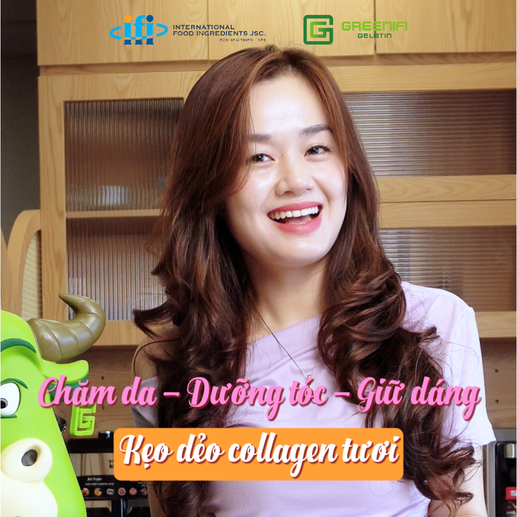 CHĂM DA - DƯỠNG TÓC - GIỮ DÁNG: KẸO DẺO CAM COLLAGEN TƯƠI