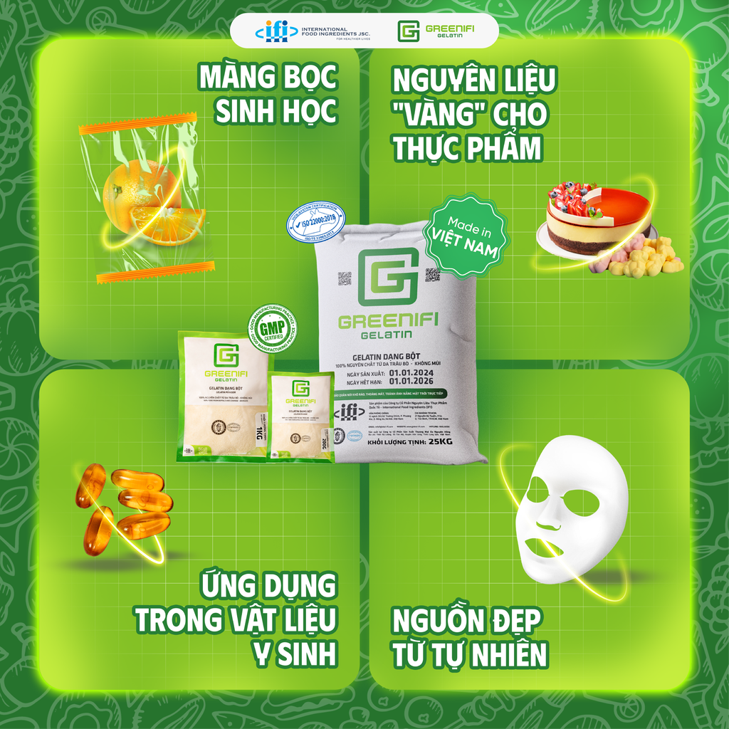 BÍ MẬT CỦA GELATIN: 4 ỨNG DỤNG ĐỘT PHÁ TỪ THỰC PHẨM ĐẾN Y HỌC