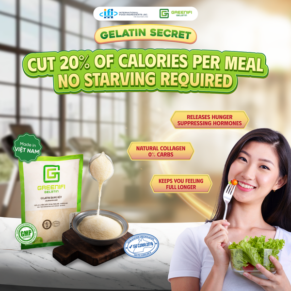CUT 20% OF CALORIES PER MEAL FOR JUST $0.04: THE SLIMMING SECRET WITH GELATIN