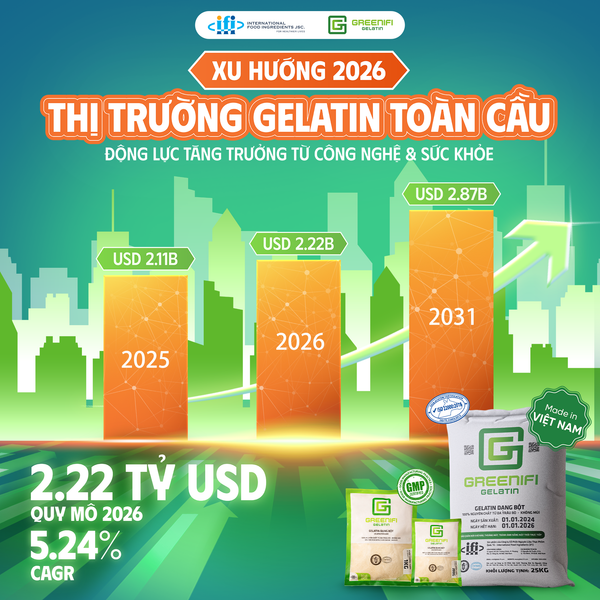 GIẢI MÃ XU HƯỚNG PHÁT TRIỂN NGÀNH GELATIN 2026