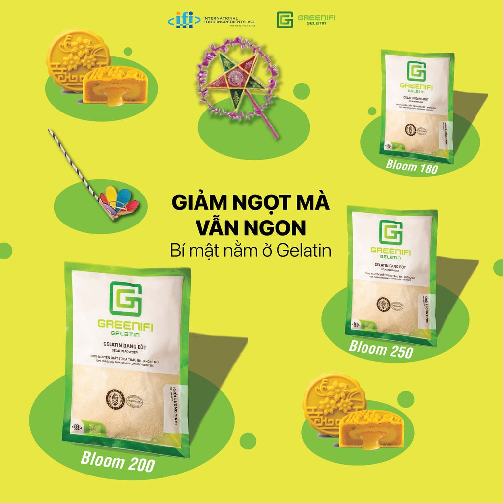 Gelatin - Chìa khóa bắt kịp trào lưu bánh Trung Thu healthy, ít đường