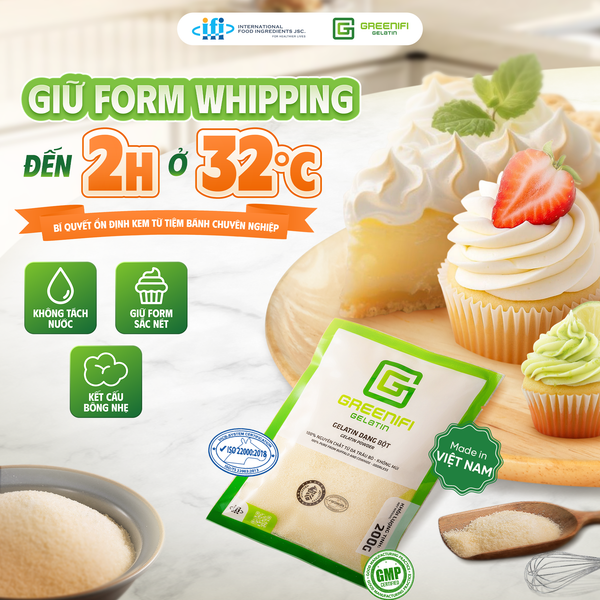 Cách Giữ Whipping Cream Ổn Định Form Tới 2 Giờ Ở Nhiệt Độ Lên Đến 32°C