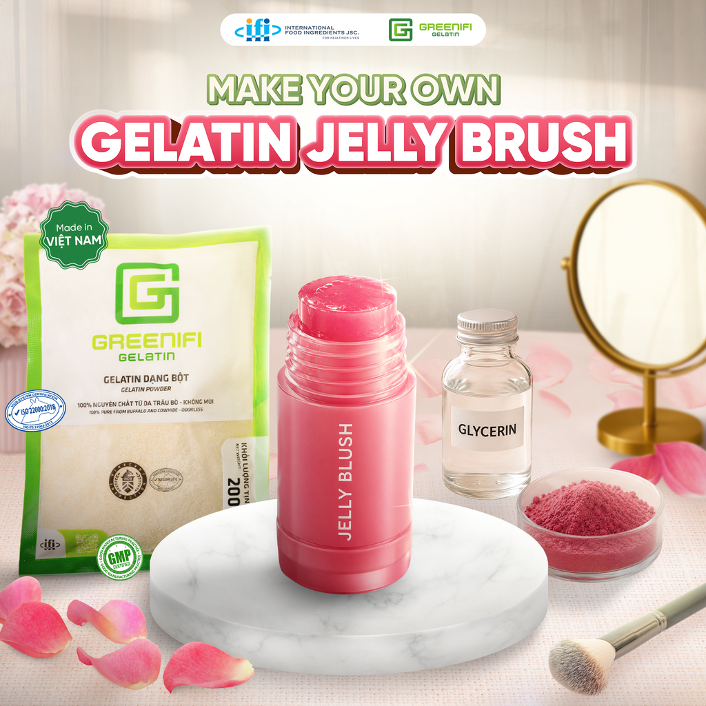 AN INTERESTING APPLICATION OF GELATIN IN COSMETICS: HOW TO MAKE DIY “JELLY BLUSH” WITH GELATIN