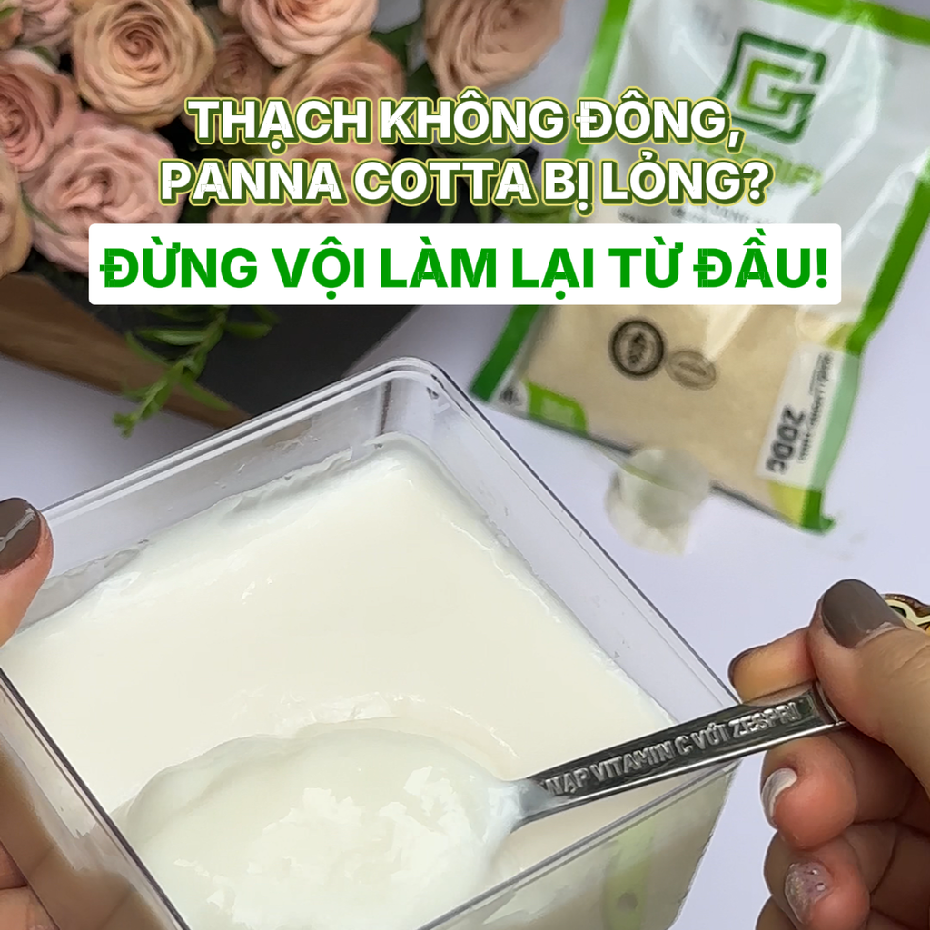 MÓN TRÁNG MIỆNG DÙNG GELATIN BỊ LỎNG, KHÔNG ĐÔNG: NGUYÊN NHÂN VÀ CÁCH SỬA LỖI