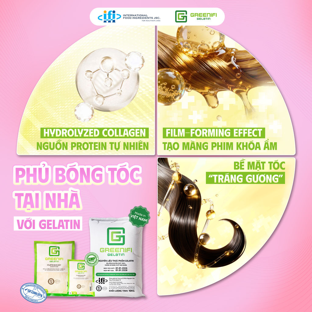 TÓC BÓNG MƯỚT NHƯ “TRÁNG GƯƠNG” - BÍ MẬT LÀM ĐẸP NẰM Ở GÓI BỘT GELATIN