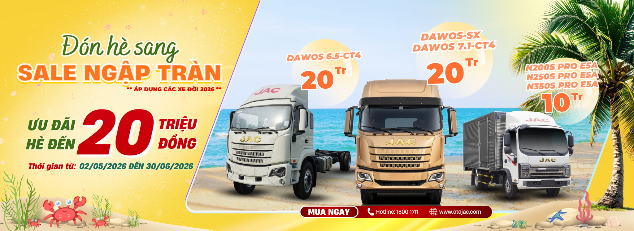JAC - ĐÓN HÈ SANG SALE NGẬP TRÀN