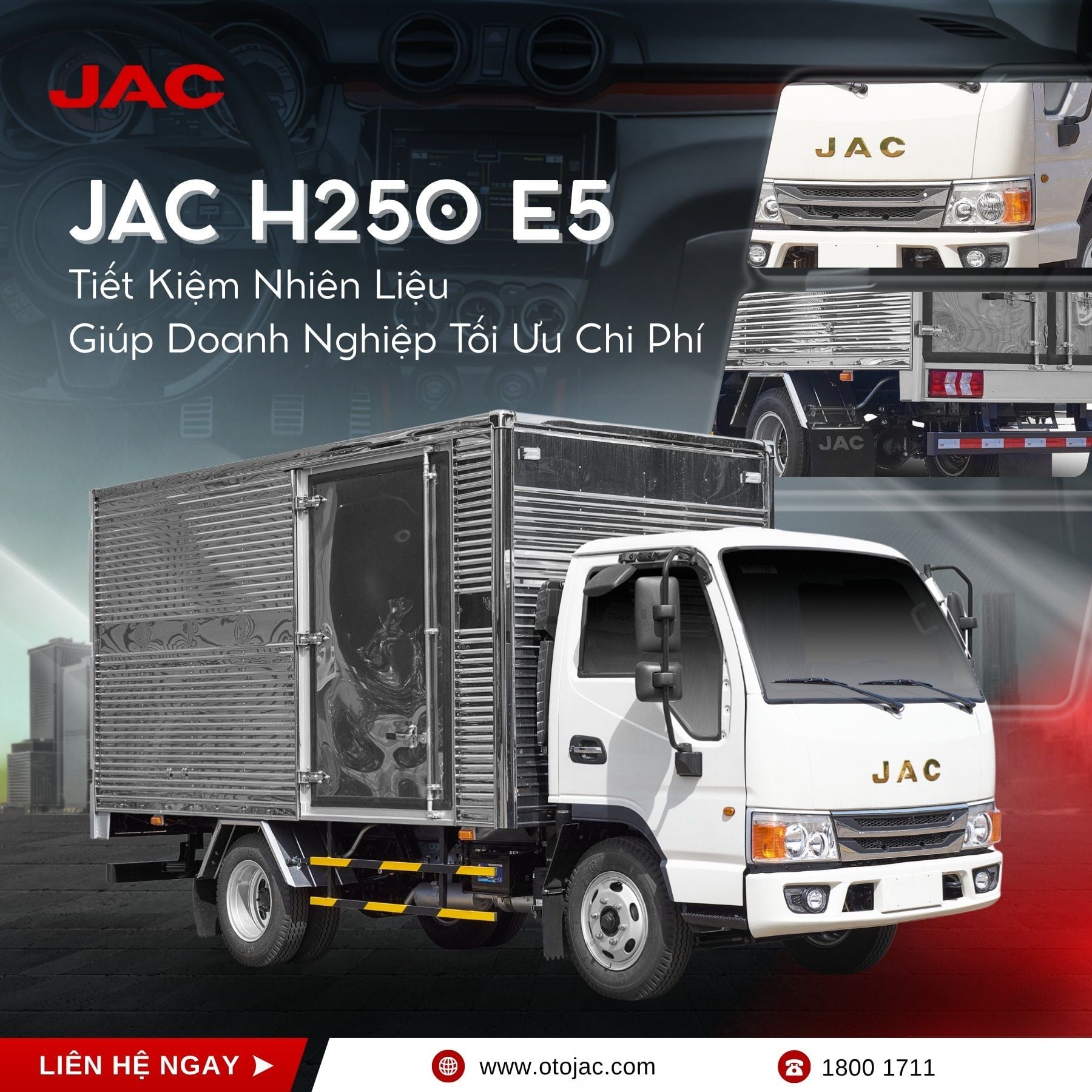 JAC H250 E5 Tiết Kiệm Nhiên Liệu, Giúp Doanh Nghiệp Tối Ưu Chi Phí