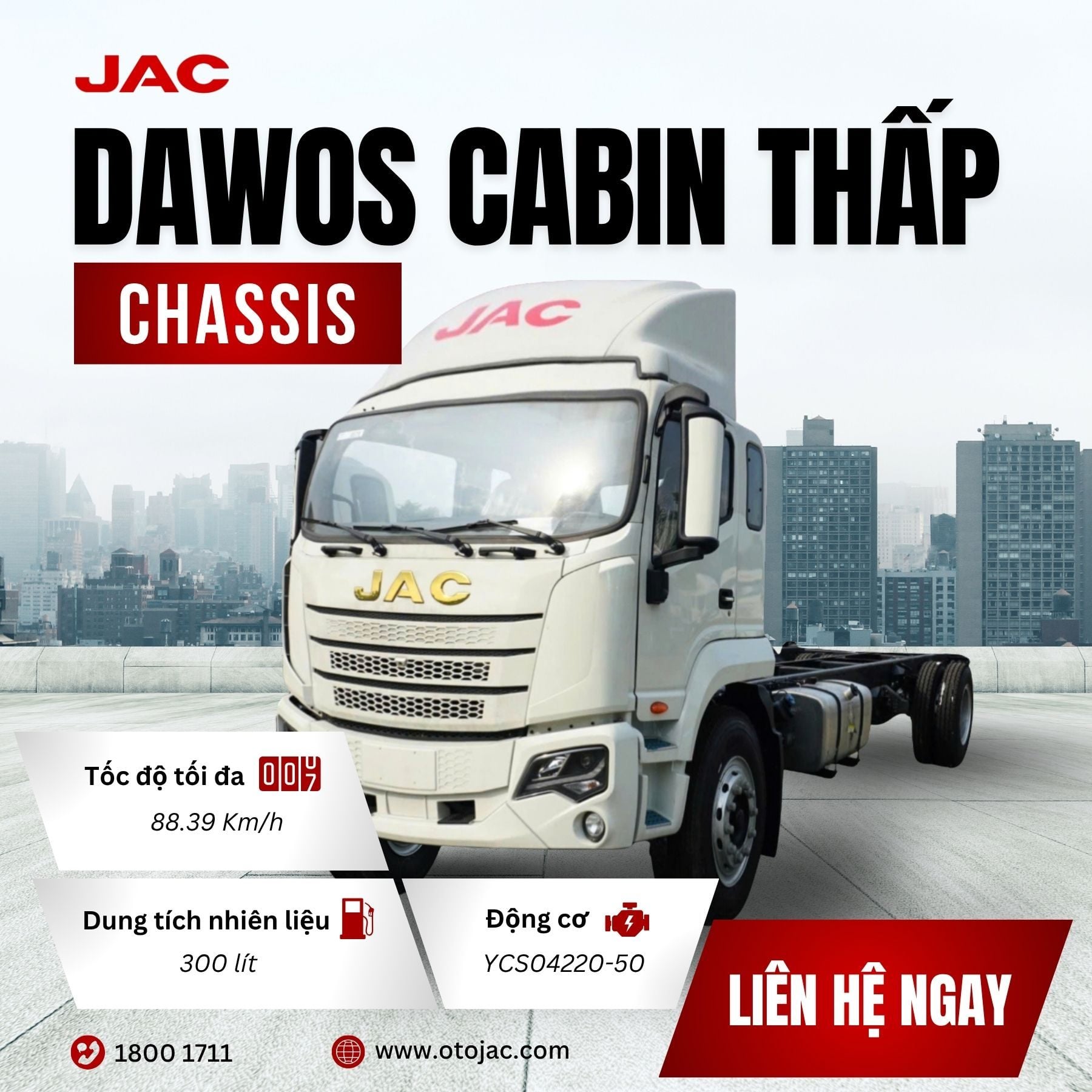JAC Dawos Cabin Thấp – Sức Mạnh Vận Tải Ấn Tượng