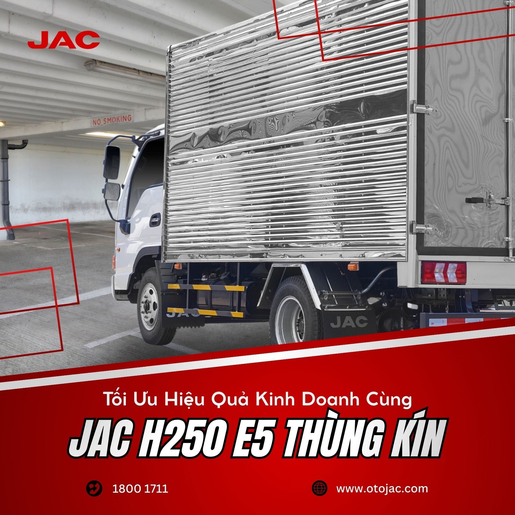Tối ưu hiệu quả kinh doanh cùng xe tải JAC H250 E5 thùng kín