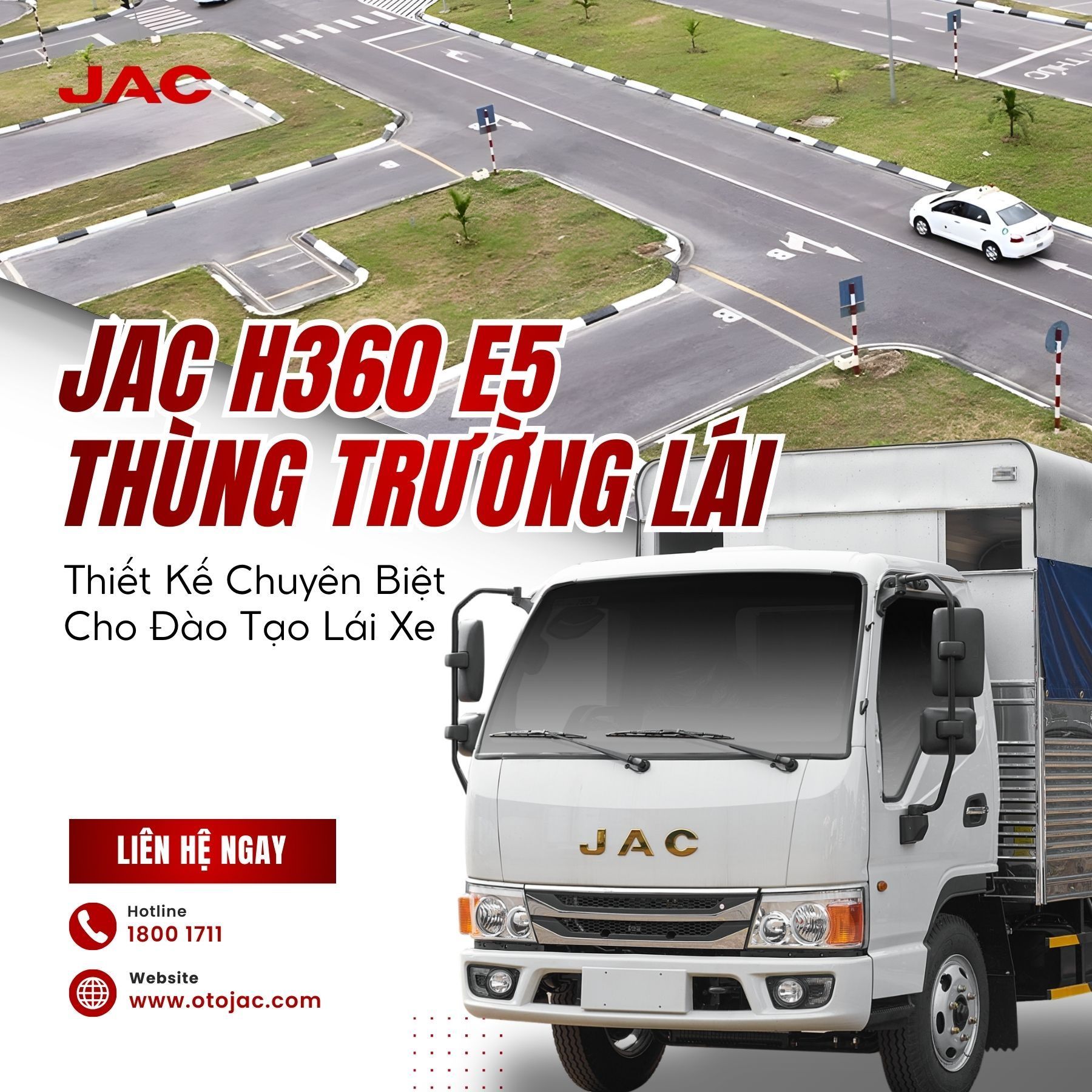JAC H360 E5 thùng trường lái: thiết kế chuyên biệt cho đào tạo lái xe