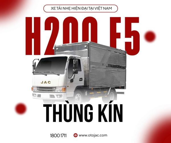 JAC H200 EURO 5 THÙNG KÍN – GIẢI PHÁP XE TẢI NHẸ HIỆU QUẢ CHO VẬN CHUYỂN ĐÔ THỊ HIỆN ĐẠI
