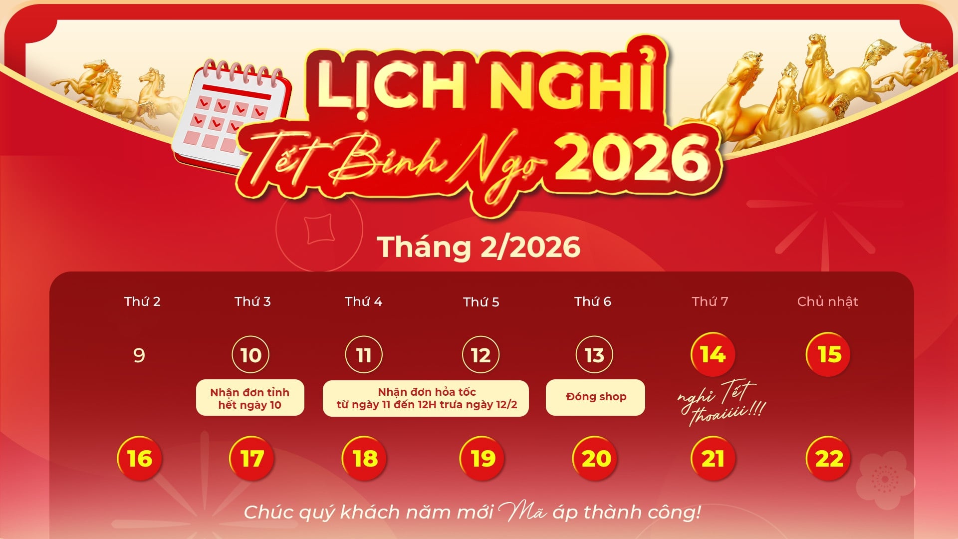 Thông báo lịch nghỉ Tết Nguyên Đán 2026 - DJI Việt Nam by Global Vision