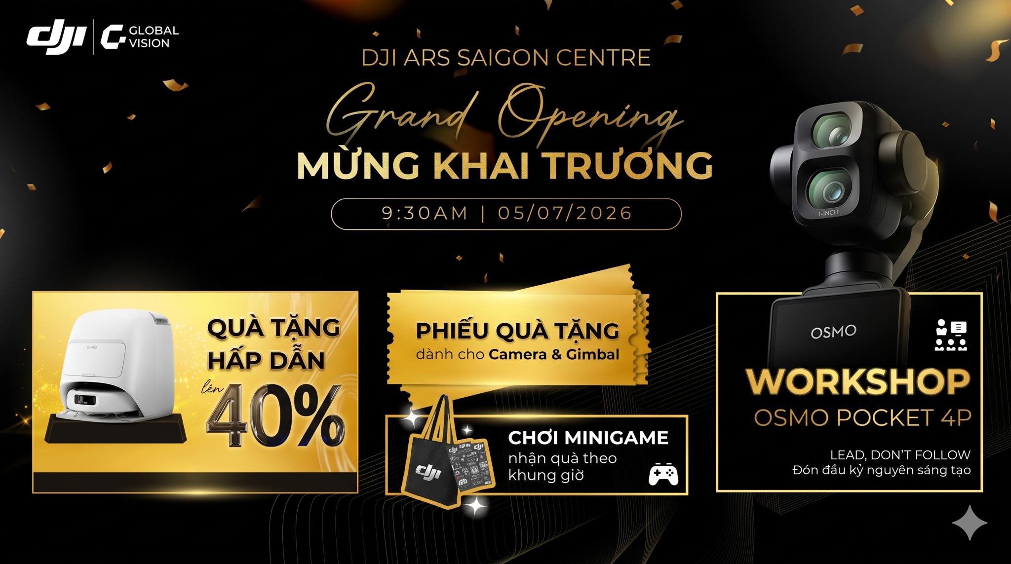 Khai trương DJI ARS đầu tiên tại Việt Nam: Bí kíp “săn” bộ quà tặng Early Bird và đặc quyền ngày khai trương