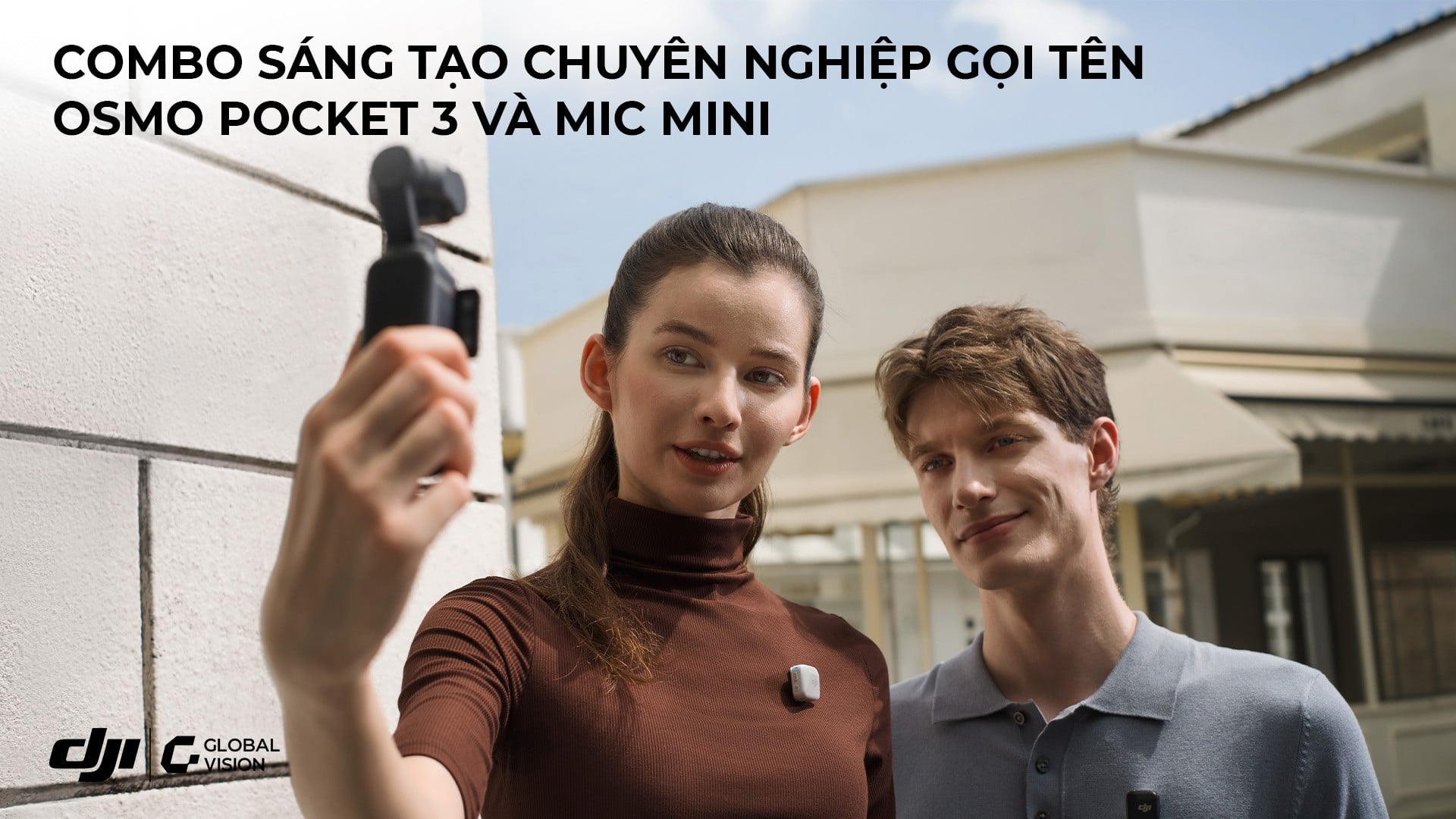 Combo sáng tạo chuyên nghiệp gọi tên DJI Osmo Pocket 3 và Mic Mini