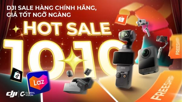 Siêu sale 10.10: Sắm DJI chính hãng chỉ từ 1 triệu đồng