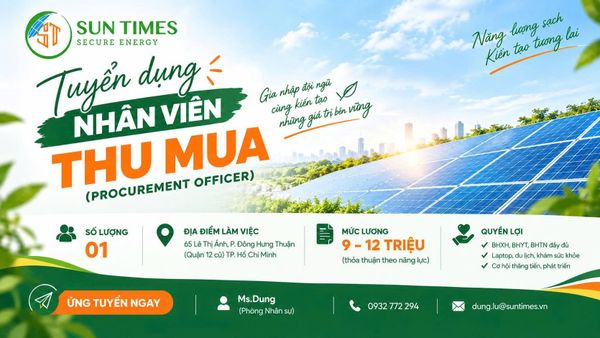 📢 SUN TIMES TUYỂN DỤNG | NHÂN VIÊN THU MUA