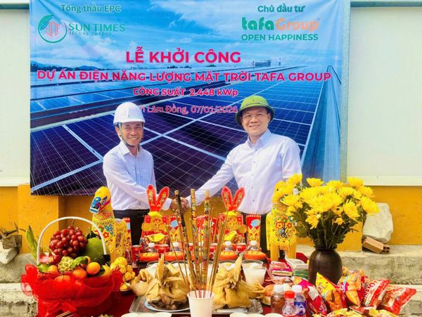 🚧 KHỞI CÔNG DỰ ÁN ĐIỆN NĂNG LƯỢNG MẶT TRỜI ÁP MÁI TAFA GROUP
