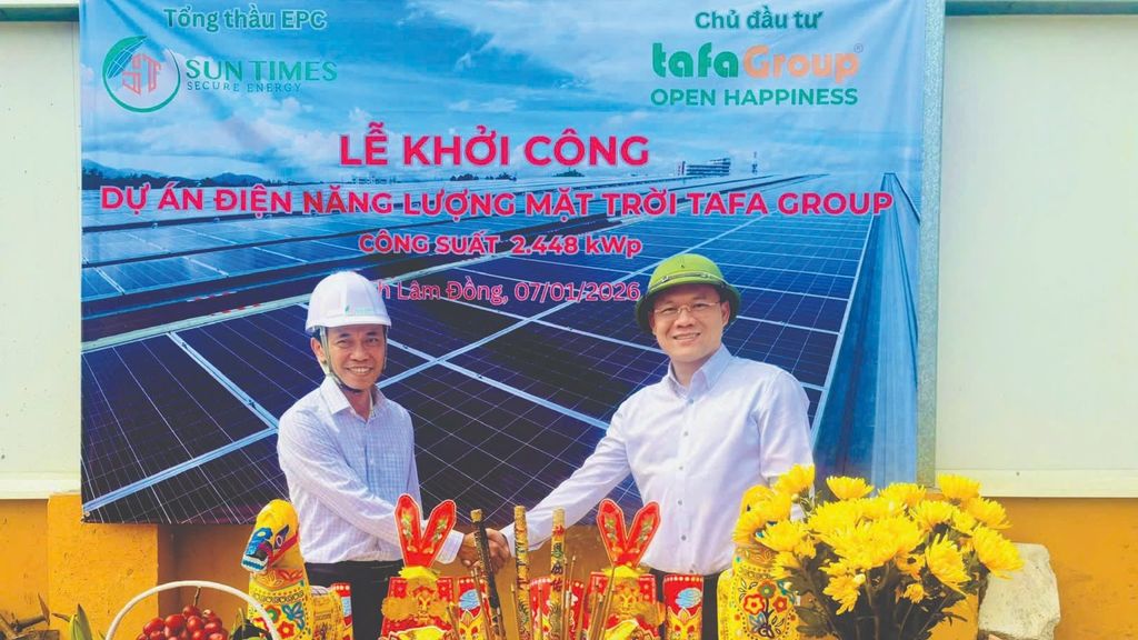 Dự án điện mặt trời 2.448 KWP tại Tafa Group được triển khai quyết liệt, đẩy nhanh tiến độ thi công trước Tết âm lịch 2026