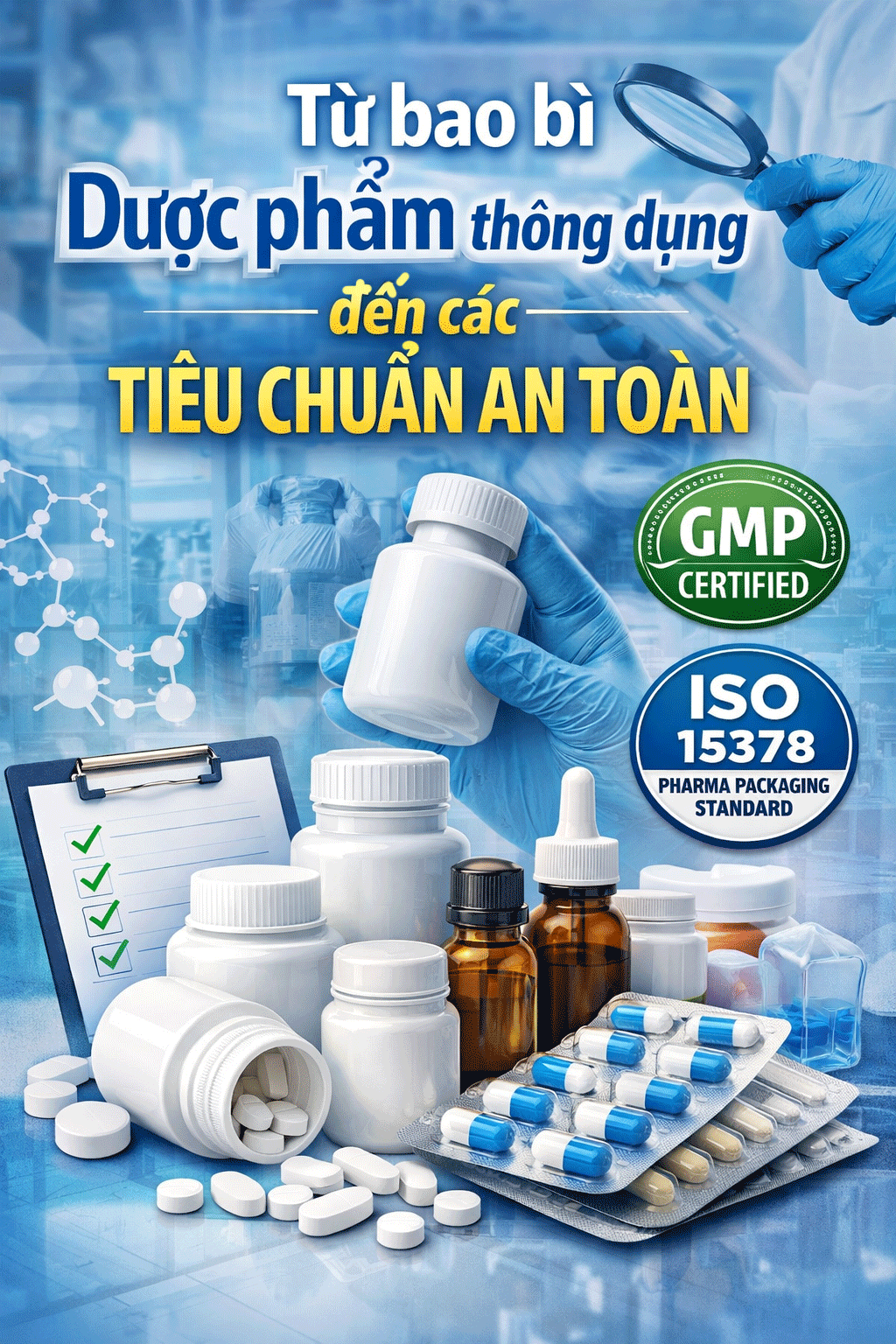 Từ bao bì dược phẩm thông dụng đến các tiêu chuẩn an toàn